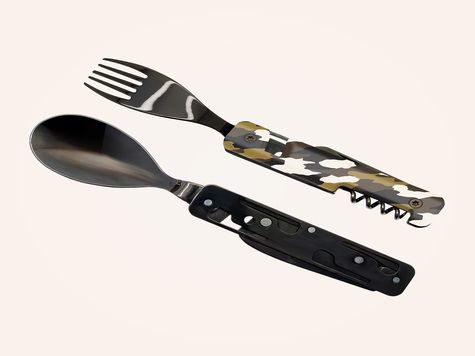 Multifunction Cutlery 13h25, Green camo