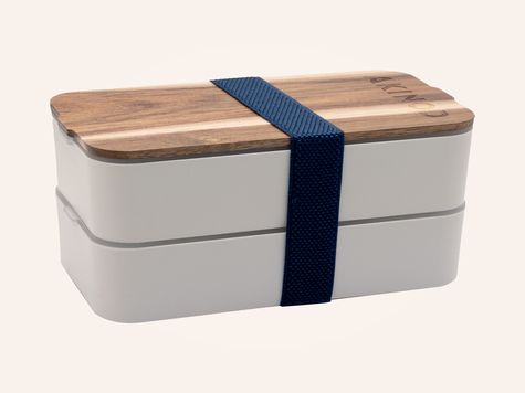 Bento + Lunch Bag 11h58, White / Blue jeans