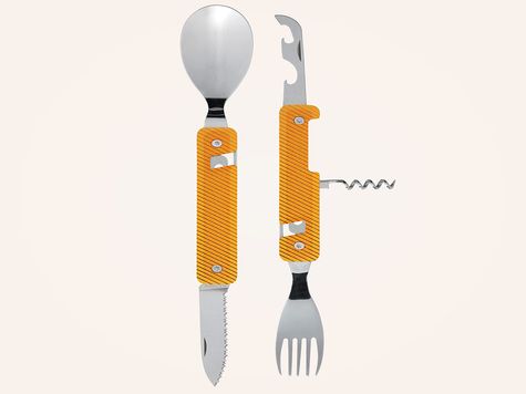 Multifunction Cutlery 13h25, Orange aluminum