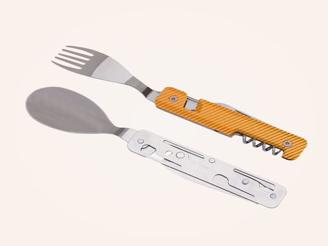 Multifunction Cutlery 13h25, Orange aluminum