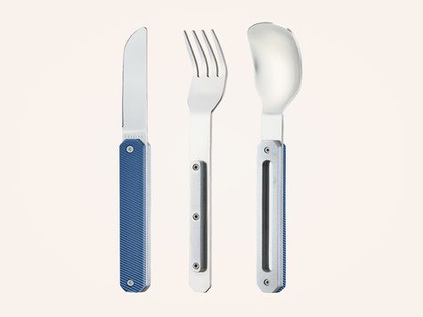 Straight Cutlery 12h34, Blue aluminum