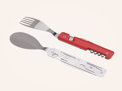 Multifunction Cutlery 13h25, Red aluminum