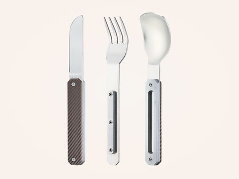 Straight Cutlery 12h34, Dark grey aluminum